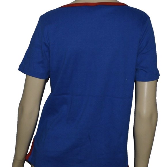 CHICAGO CUBS GENUINE MERCHANDISE BASEBALL SPORT SZ MEDIUM V NECK T TEE SHIRT - Picture 3 of 6